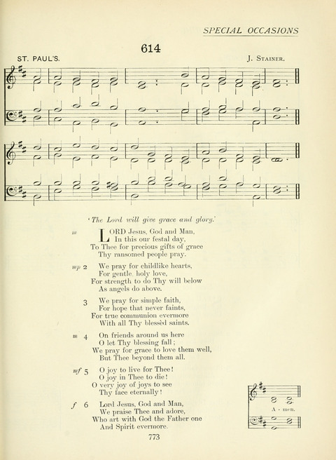 The Church Hymnary page 773