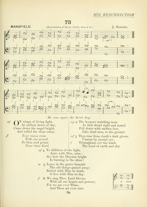 The Church Hymnary page 89