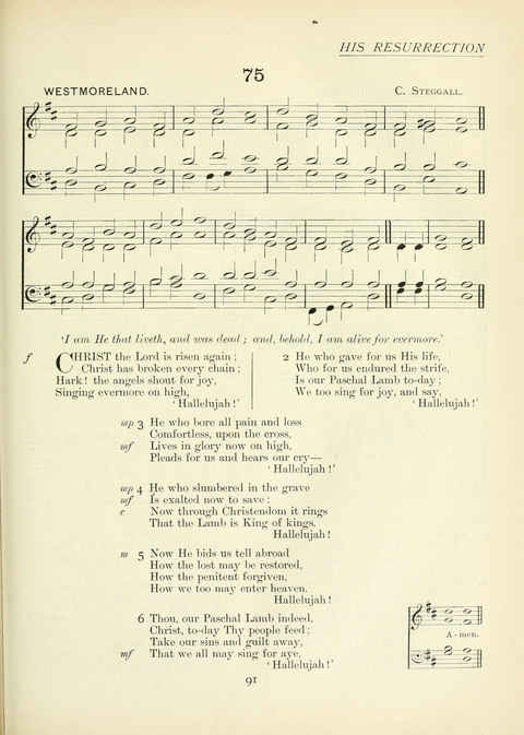 The Church Hymnary page 91
