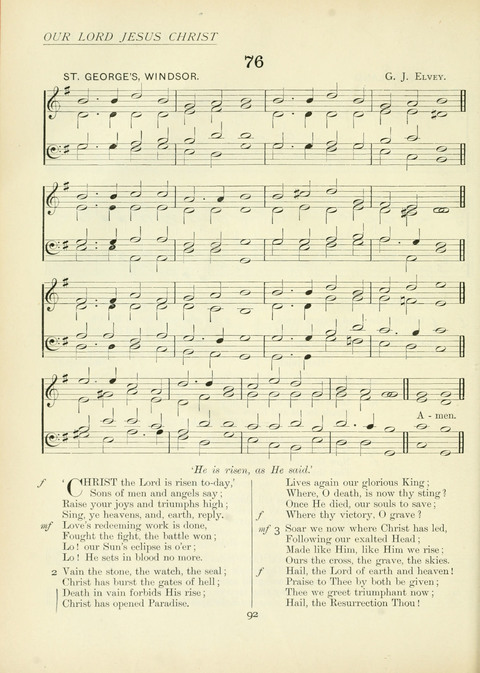 The Church Hymnary page 92