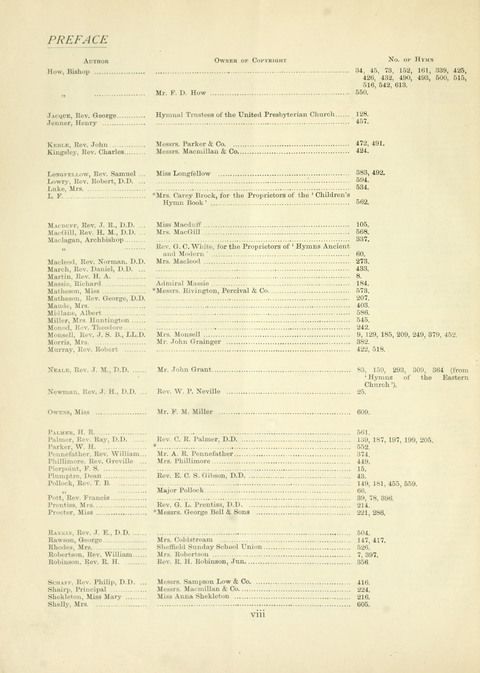 The Church Hymnary page xiii