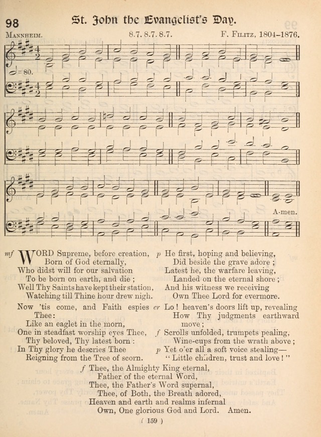 Church Hymns: with tunes (New ed.) page 159
