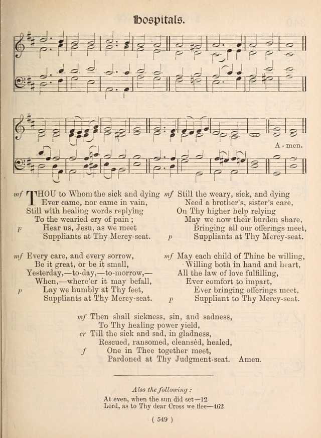 Church Hymns: with tunes (New ed.) page 549
