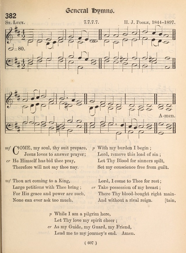 Church Hymns: with tunes (New ed.) page 607