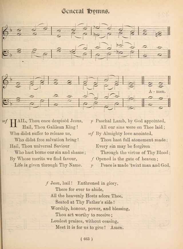 Church Hymns: with tunes (New ed.) page 663