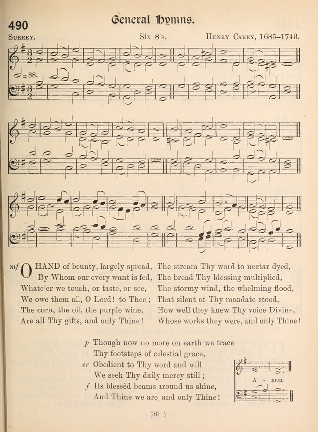 Church Hymns: with tunes (New ed.) page 761
