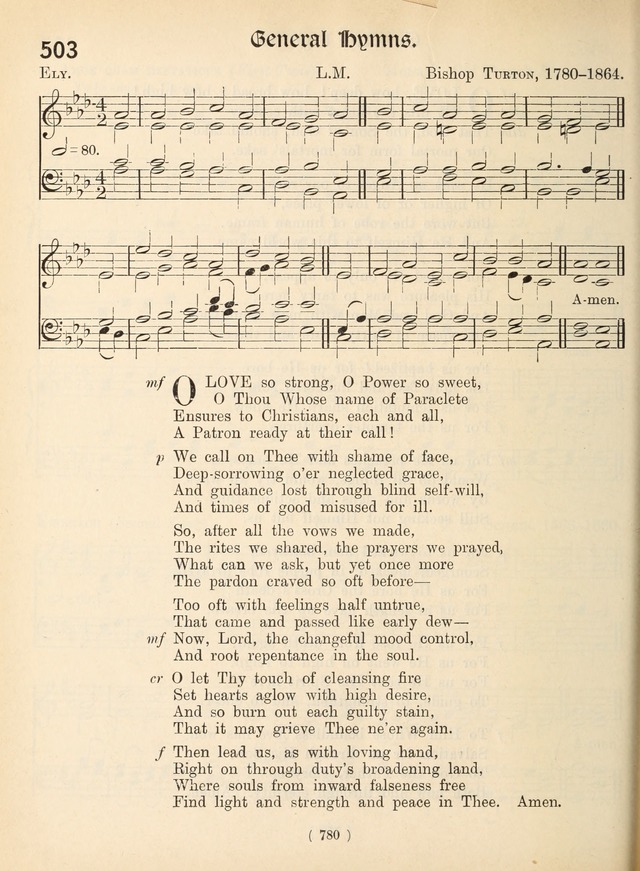 Church Hymns: with tunes (New ed.) page 780