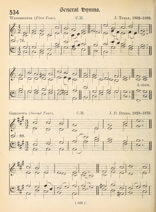 Church Hymns: with tunes (New ed.) page 822