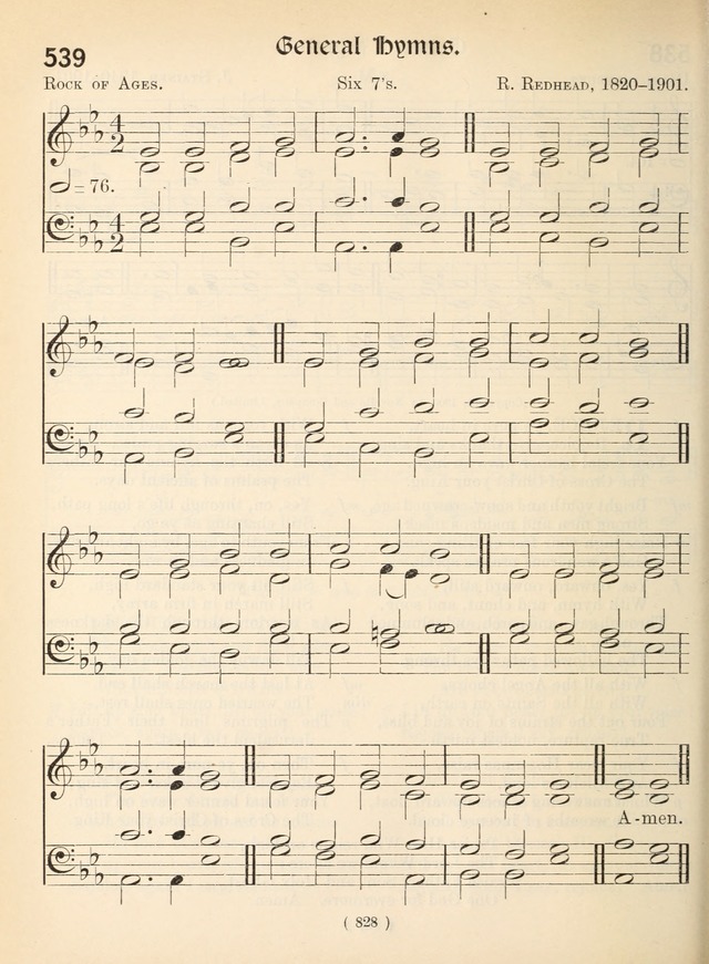 Church Hymns: with tunes (New ed.) page 828