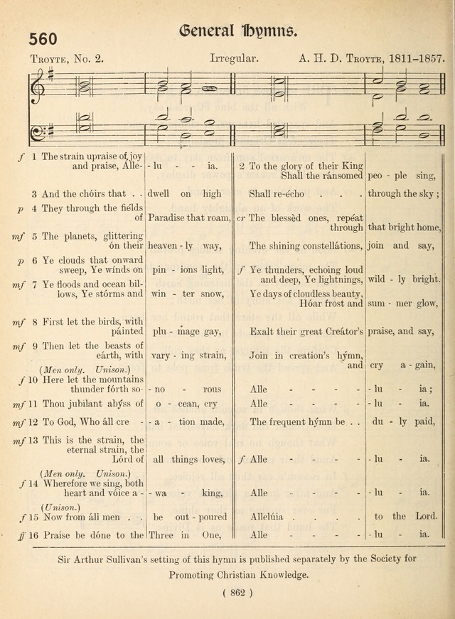 Church Hymns: with tunes (New ed.) page 862
