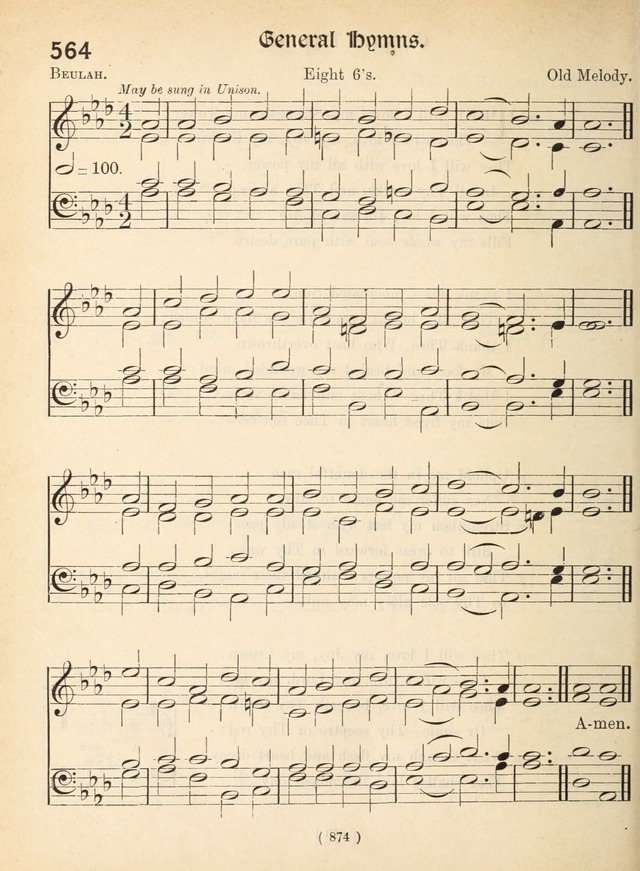 Church Hymns: with tunes (New ed.) page 874