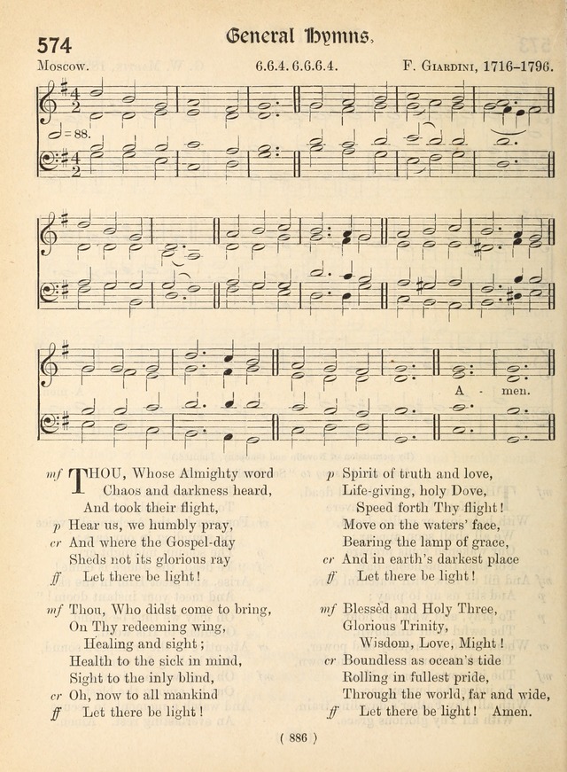 Church Hymns: with tunes (New ed.) page 886