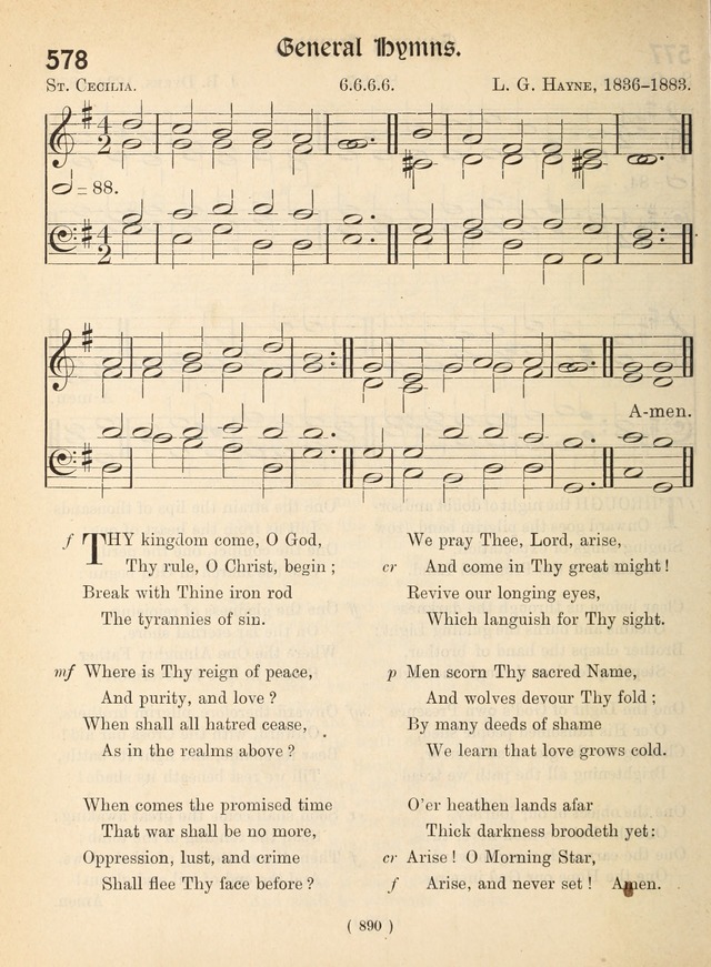 Church Hymns: with tunes (New ed.) page 890
