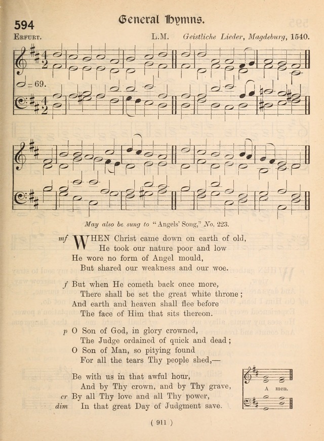 Church Hymns: with tunes (New ed.) page 911