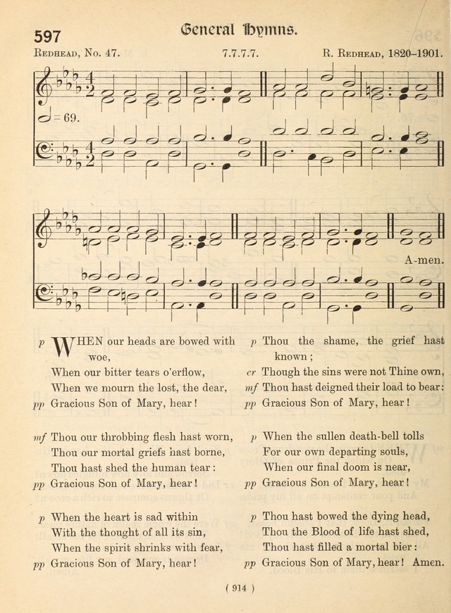 Church Hymns: with tunes (New ed.) page 914