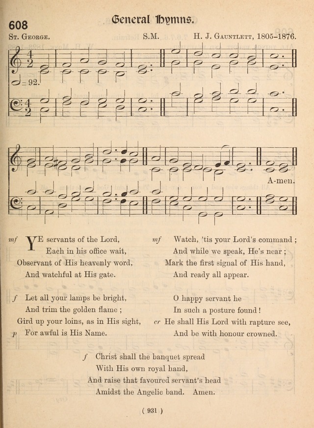 Church Hymns: with tunes (New ed.) page 931