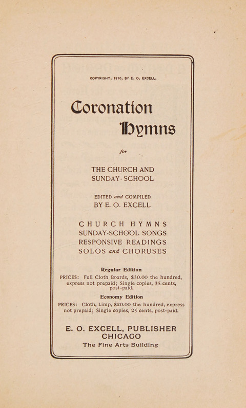 Coronation Hymns: for the Church and Sunday-school (with supplement) page iv