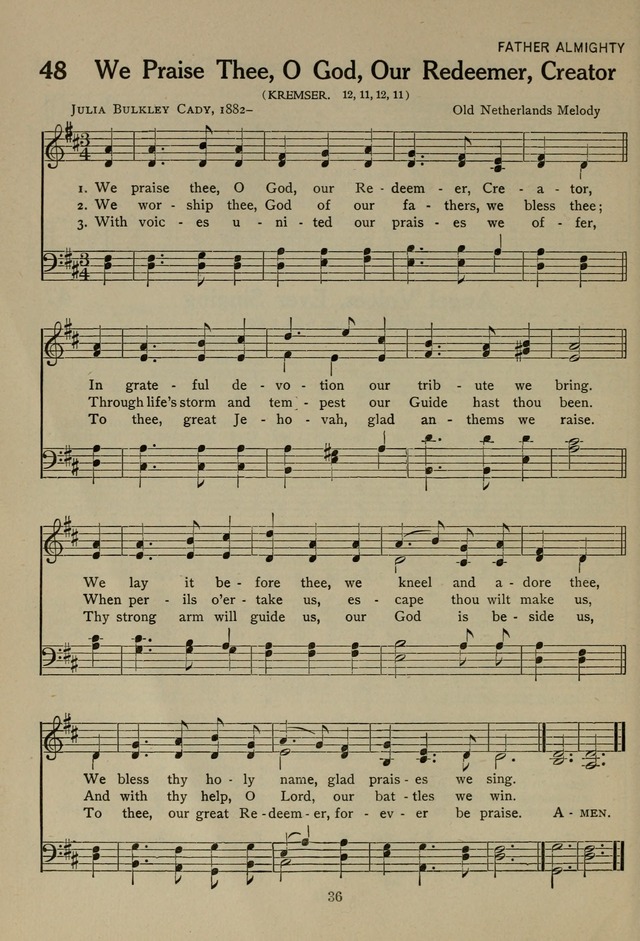 The Century Hymnal page 36