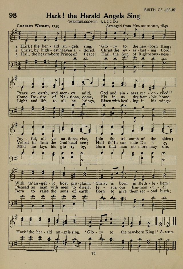The Century Hymnal page 74
