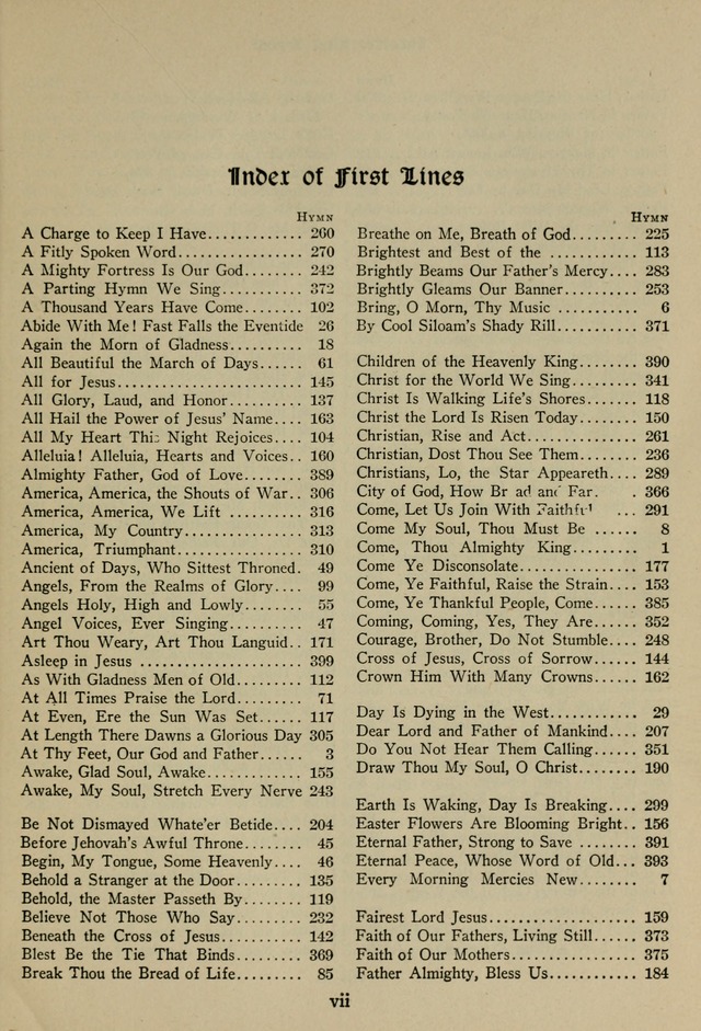 The Century Hymnal page xi