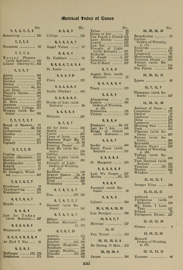 The Century Hymnal page xxv