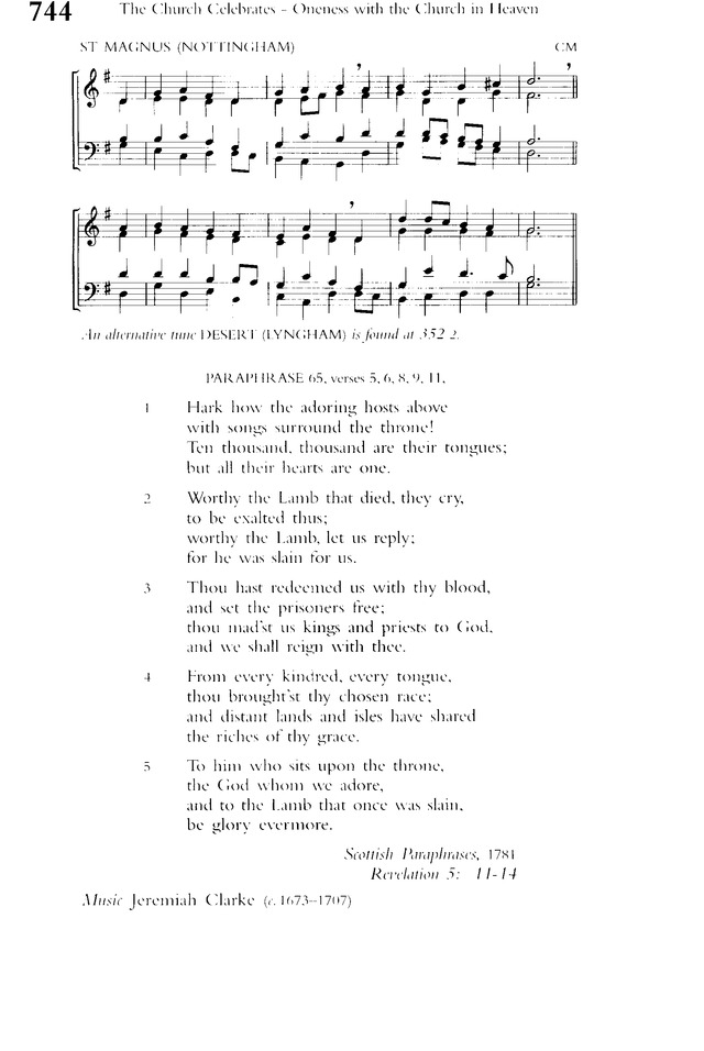 Church Hymnary (4th ed.) page 1375