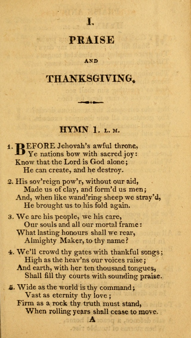 A Collection of Hymns and A Liturgy: for the use of Evangelical Lutheran Churches; to which are added prayers for families and individuals page 1