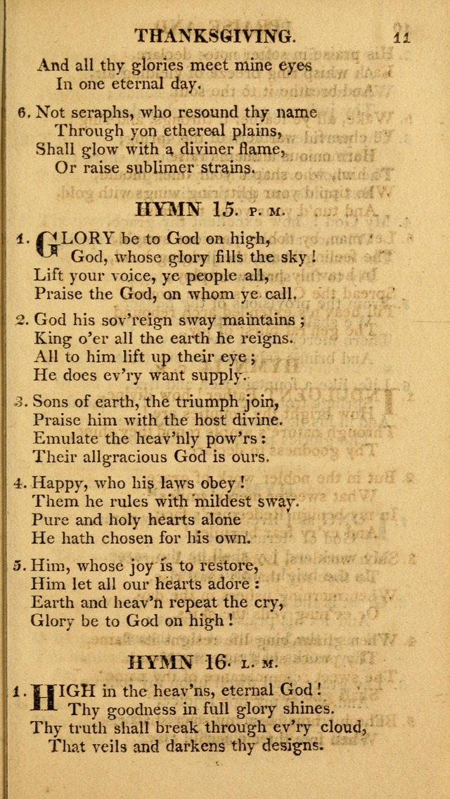 A Collection of Hymns and A Liturgy: for the use of Evangelical Lutheran Churches; to which are added prayers for families and individuals page 11