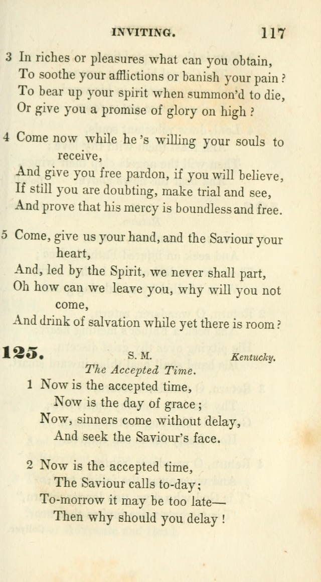 Conference Hymns : adapted to religious conferences, and meetings for prayer, to which is added a selection of the most favorite melodies in common use page 117