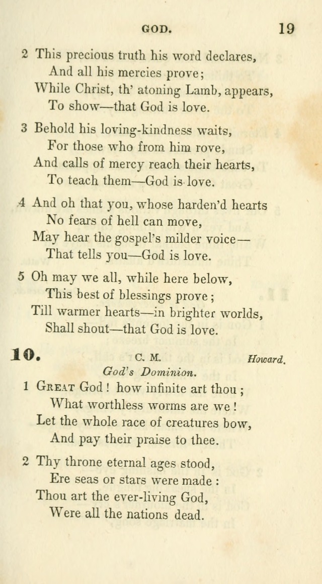 Conference Hymns : adapted to religious conferences, and meetings for prayer, to which is added a selection of the most favorite melodies in common use page 19