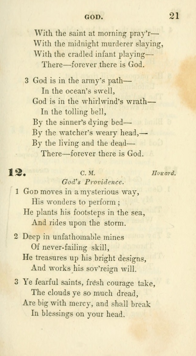 Conference Hymns : adapted to religious conferences, and meetings for prayer, to which is added a selection of the most favorite melodies in common use page 21