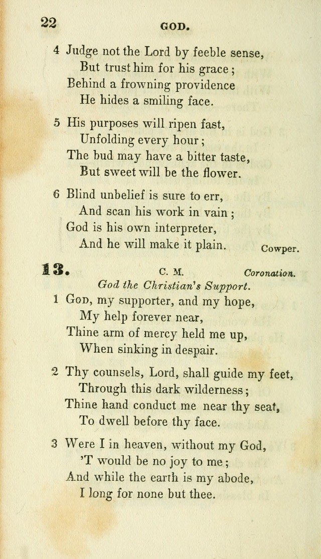 Conference Hymns : adapted to religious conferences, and meetings for prayer, to which is added a selection of the most favorite melodies in common use page 22