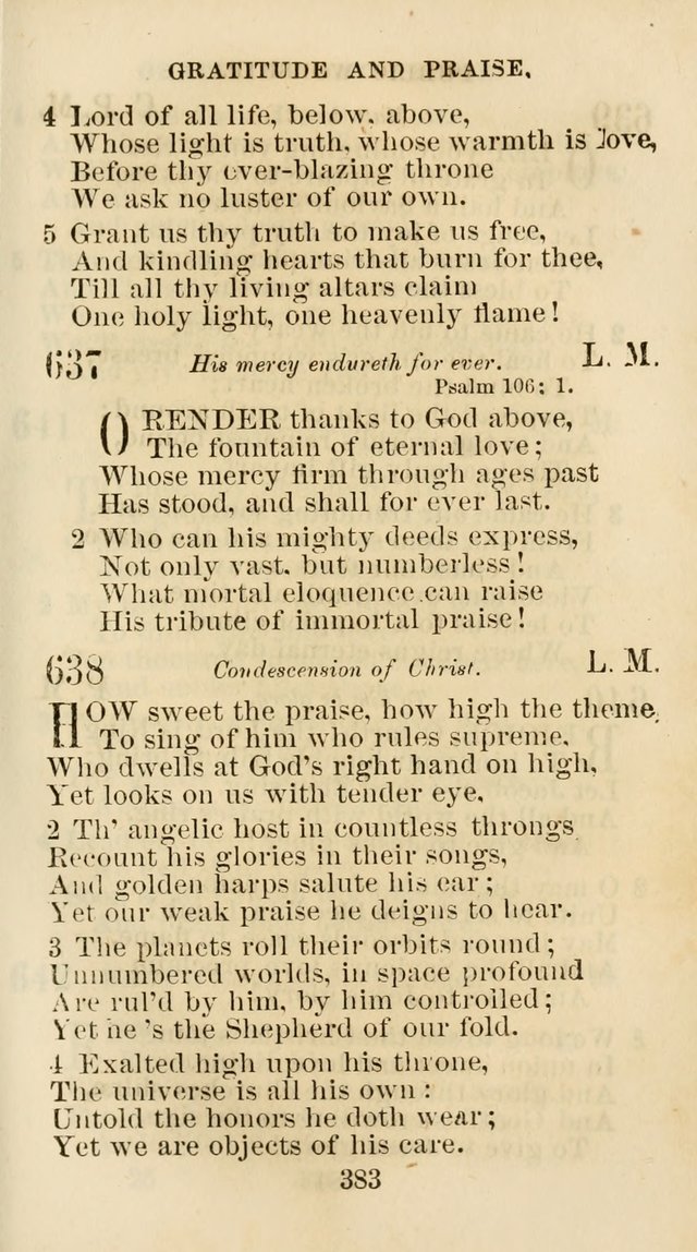 The Christian Hymn Book: a compilation of psalms, hymns and spiritual songs, original and selected (Rev. and enl.) page 392