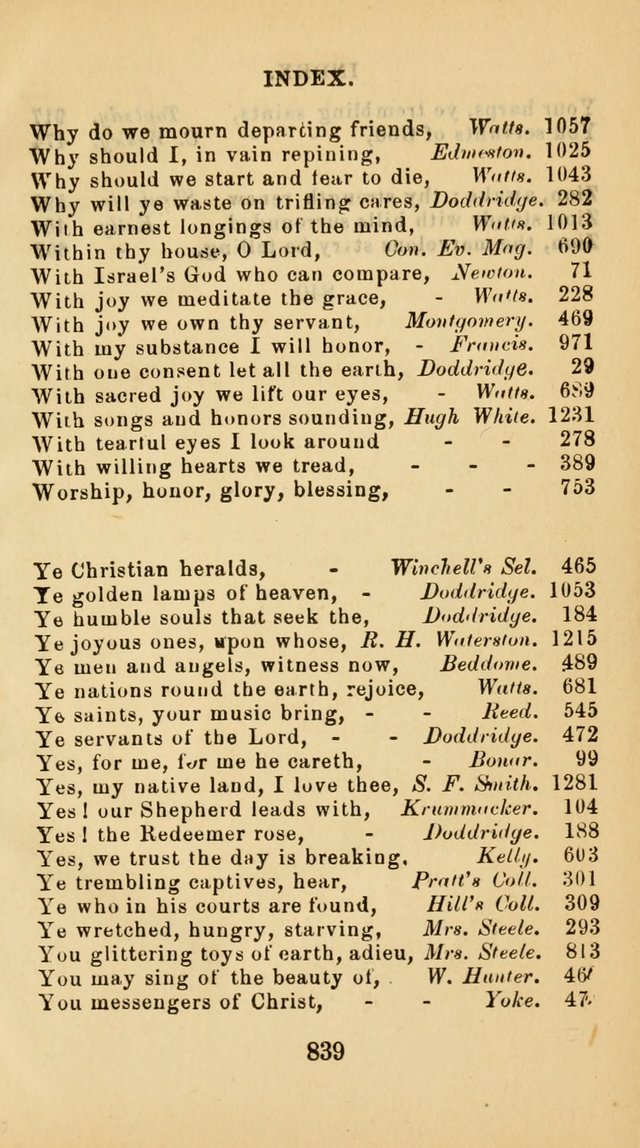 The Christian Hymn Book: a compilation of psalms, hymns and spiritual songs, original and selected (Rev. and enl.) page 848