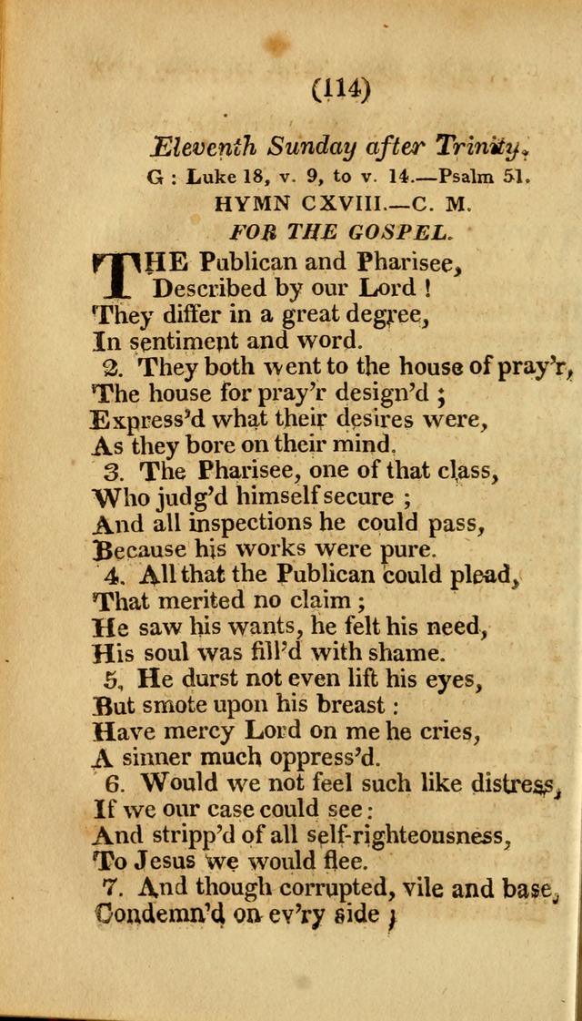 Church Hymn Book: consisting of newly composed hymns with the addition of hymns and psalms, from other authors, carefully adapted for the use of public worship, and many other occasions (1st ed.) page 133