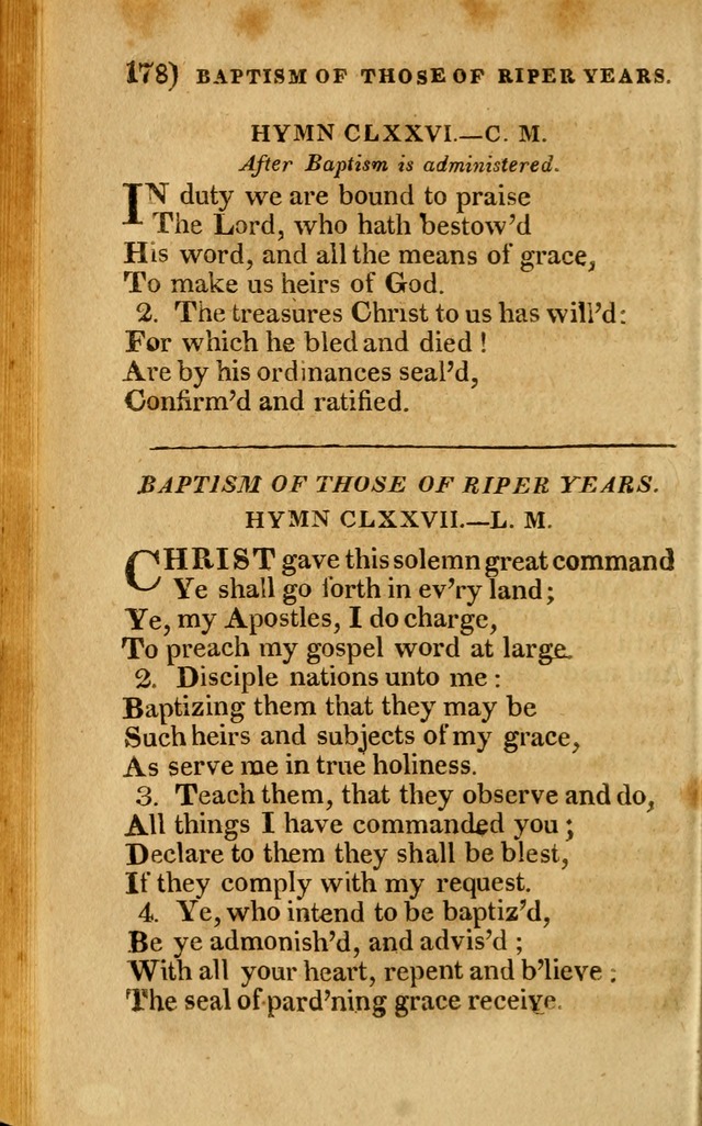 Church Hymn Book: consisting of newly composed hymns with the addition of hymns and psalms, from other authors, carefully adapted for the use of public worship, and many other occasions (1st ed.) page 197