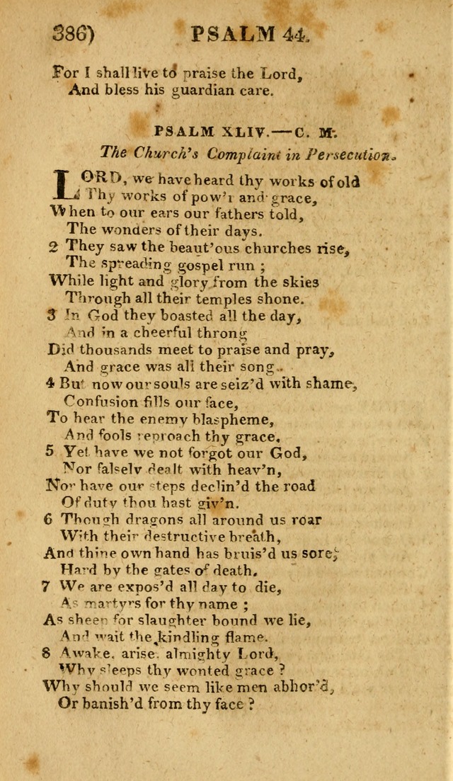 Church Hymn Book: consisting of newly composed hymns with the addition of hymns and psalms, from other authors, carefully adapted for the use of public worship, and many other occasions (1st ed.) page 405