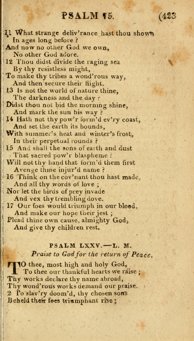 Church Hymn Book: consisting of newly composed hymns with the addition of hymns and psalms, from other authors, carefully adapted for the use of public worship, and many other occasions (1st ed.) page 442