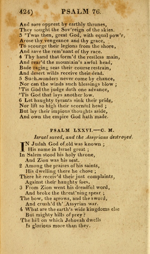 Church Hymn Book: consisting of newly composed hymns with the addition of hymns and psalms, from other authors, carefully adapted for the use of public worship, and many other occasions (1st ed.) page 443