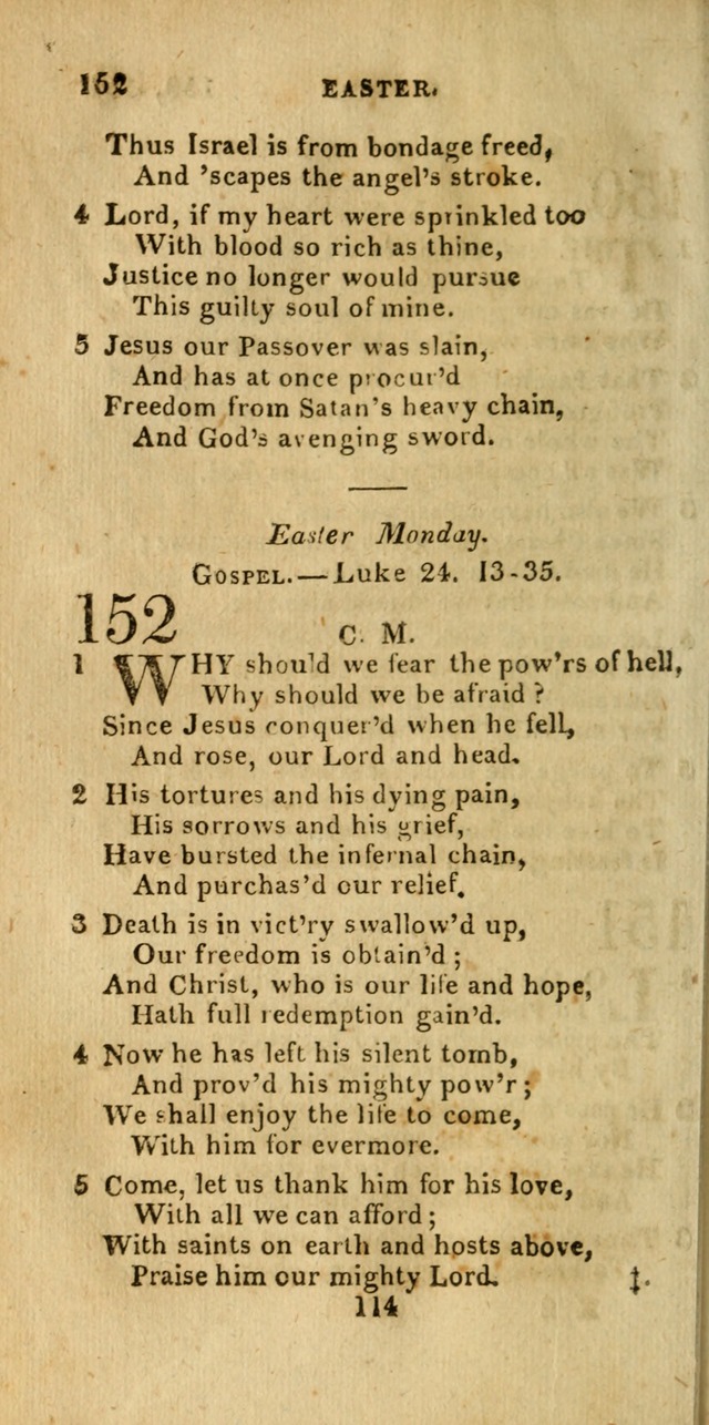 Church Hymn Book; consisting of hymns and psalms, original and selected. adapted to public worship and many other occasions. 2nd ed. page 114