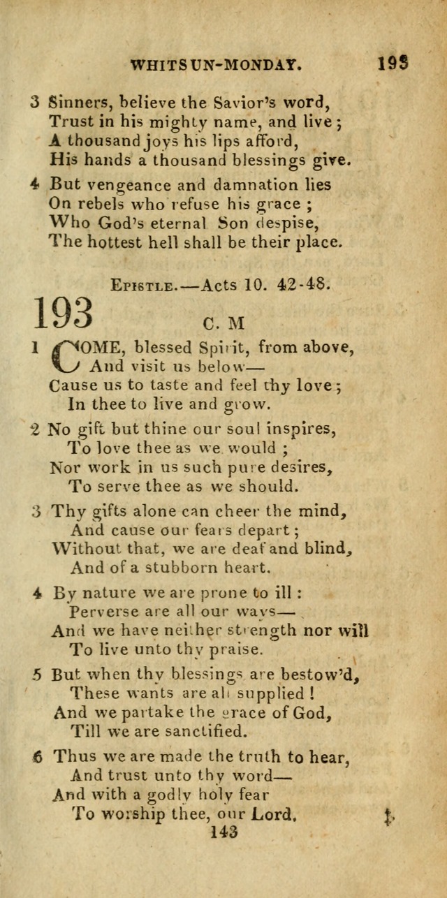 Church Hymn Book; consisting of hymns and psalms, original and selected. adapted to public worship and many other occasions. 2nd ed. page 141