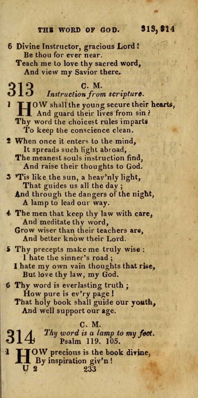 Church Hymn Book; consisting of hymns and psalms, original and selected. adapted to public worship and many other occasions. 2nd ed. page 231