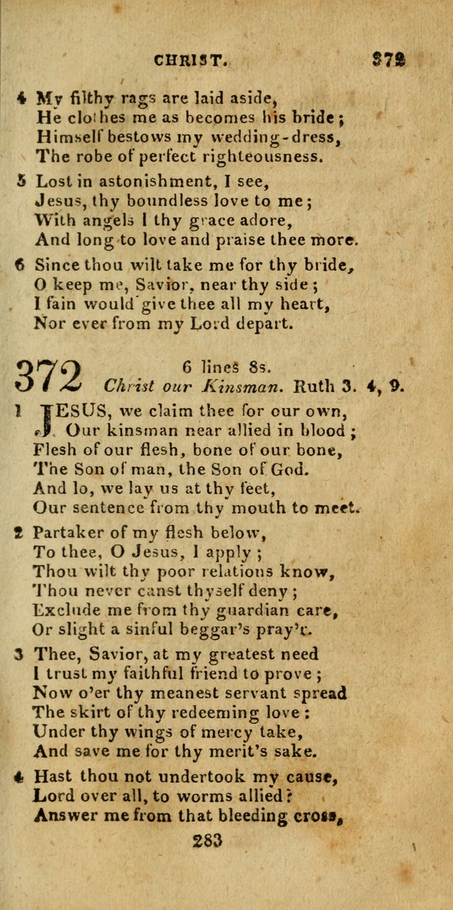 Church Hymn Book; consisting of hymns and psalms, original and selected. adapted to public worship and many other occasions. 2nd ed. page 281
