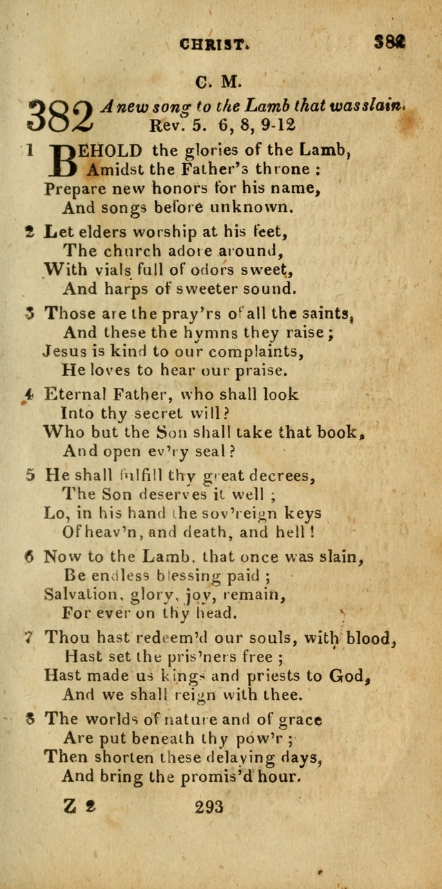 Church Hymn Book; consisting of hymns and psalms, original and selected. adapted to public worship and many other occasions. 2nd ed. page 291