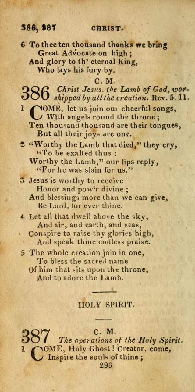Church Hymn Book; consisting of hymns and psalms, original and selected. adapted to public worship and many other occasions. 2nd ed. page 294