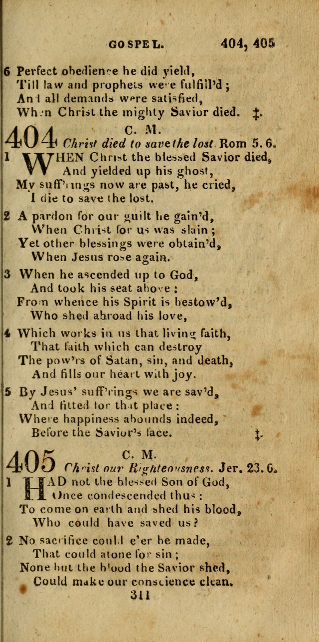 Church Hymn Book; consisting of hymns and psalms, original and selected. adapted to public worship and many other occasions. 2nd ed. page 309