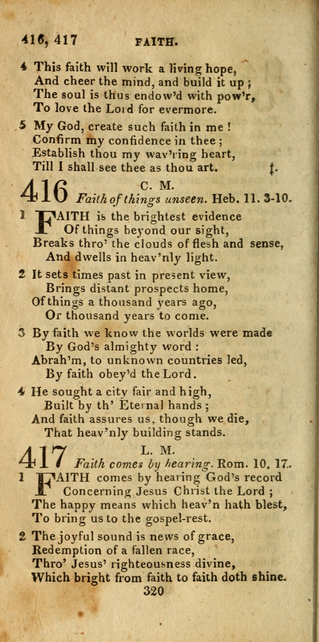 Church Hymn Book; consisting of hymns and psalms, original and selected. adapted to public worship and many other occasions. 2nd ed. page 318