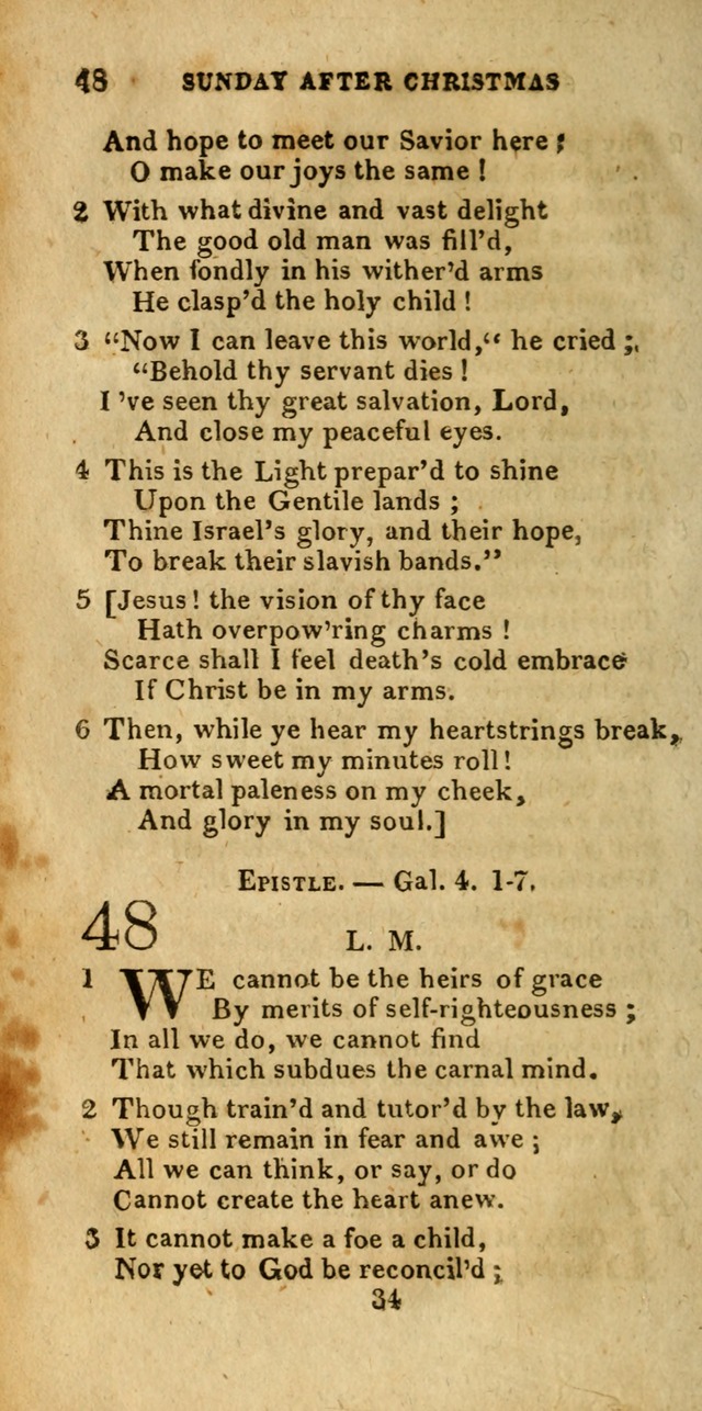 Church Hymn Book; consisting of hymns and psalms, original and selected. adapted to public worship and many other occasions. 2nd ed. page 34