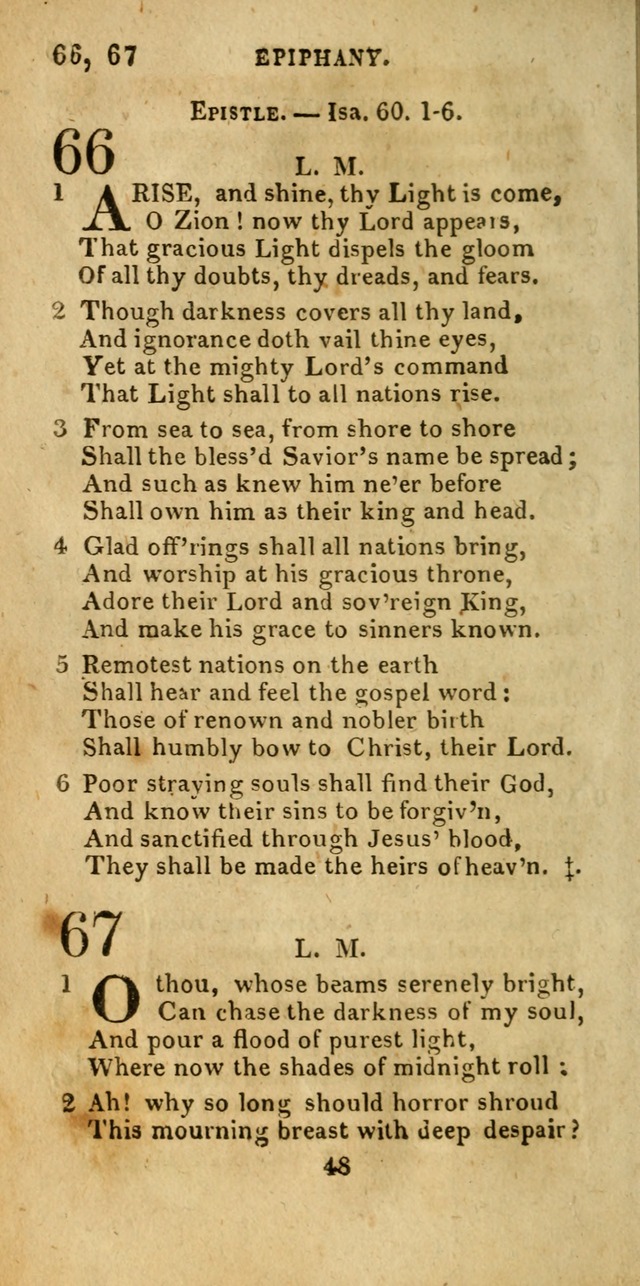 Church Hymn Book; consisting of hymns and psalms, original and selected. adapted to public worship and many other occasions. 2nd ed. page 48