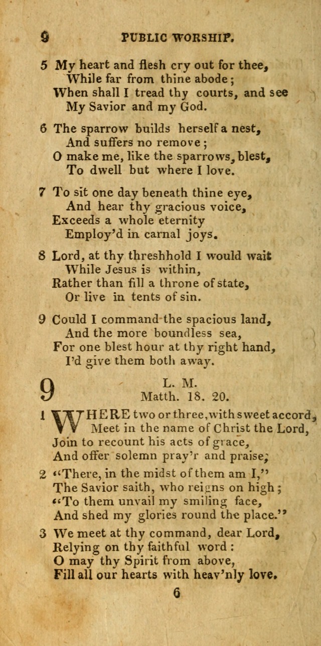 Church Hymn Book; consisting of hymns and psalms, original and selected. adapted to public worship and many other occasions. 2nd ed. page 6